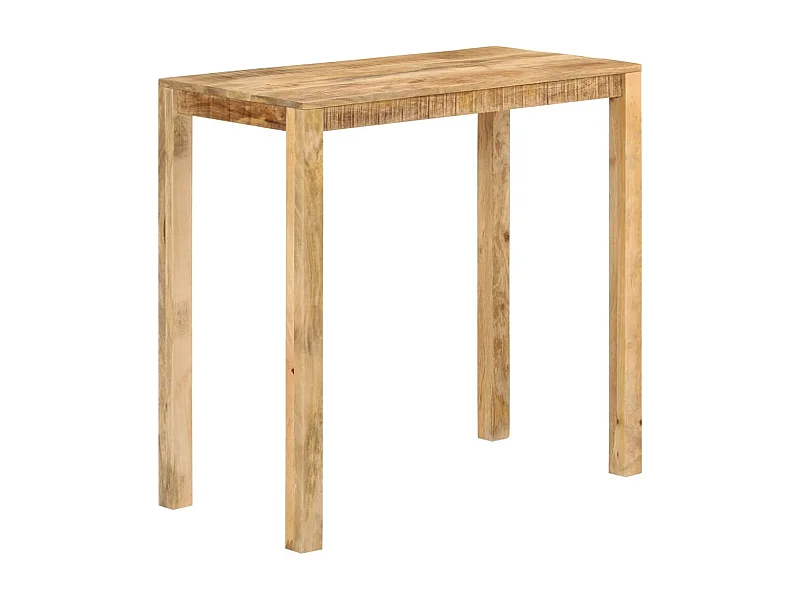 Mesa alta de bar madera maciza de mango 112x55x108 cm