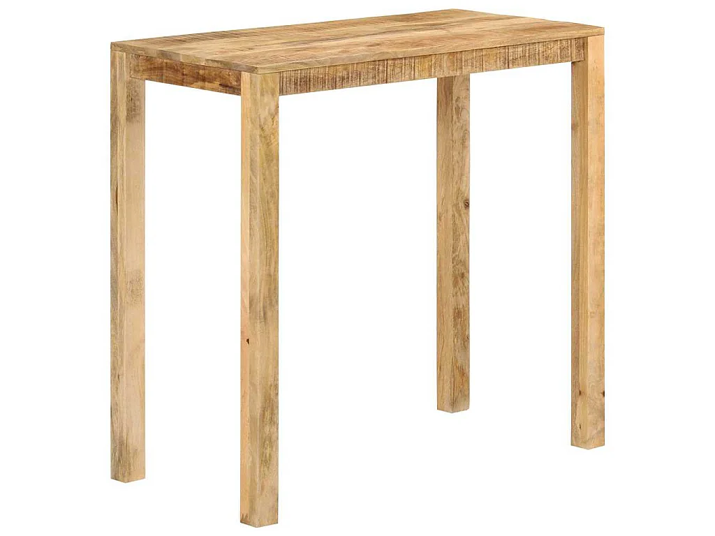 Mesa alta de bar madera maciza de mango 112x55x108 cm