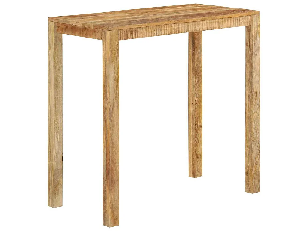 Mesa alta de bar madera maciza de mango 112x55x108 cm