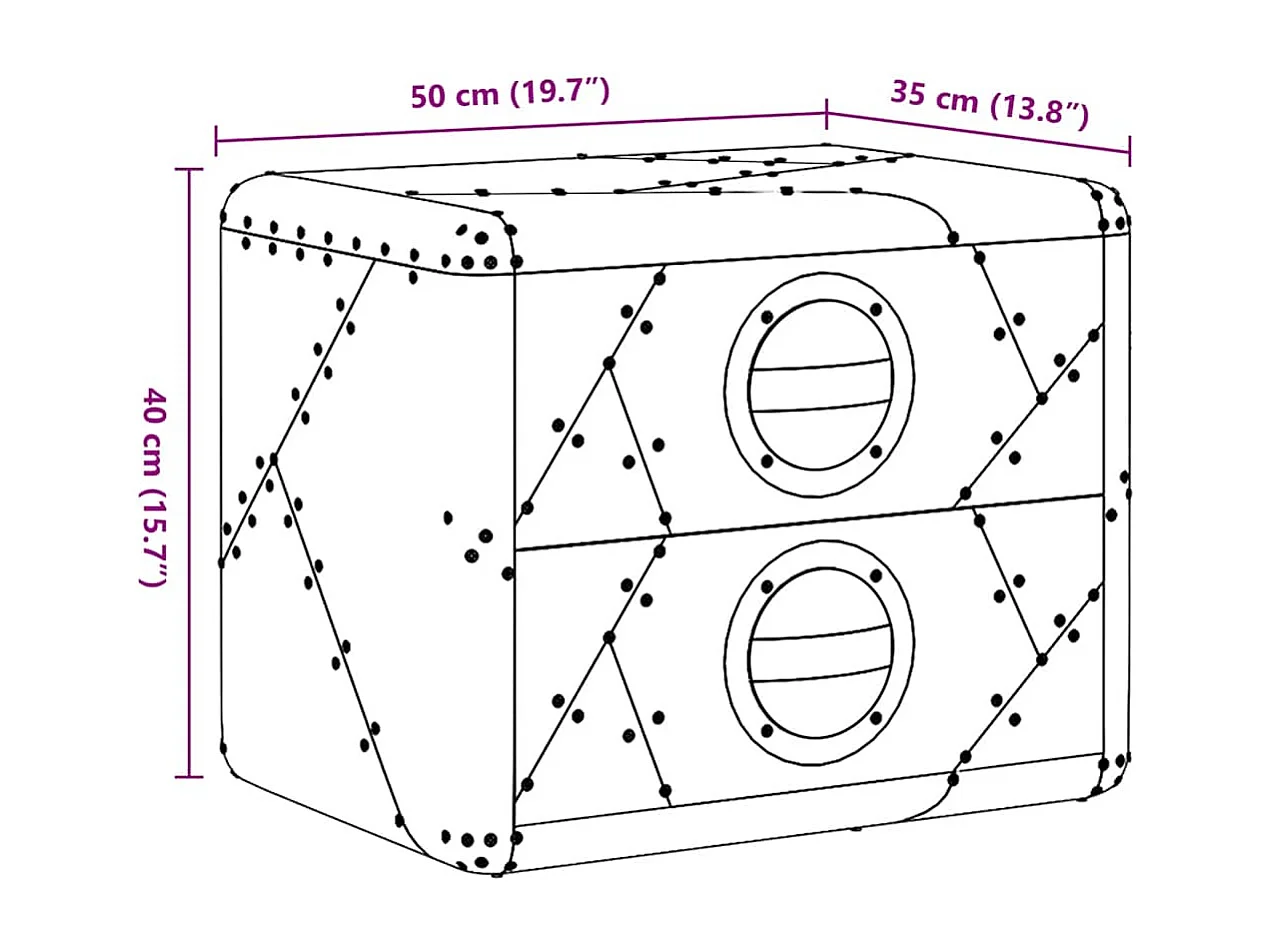 Aviator Beistelltisch Aluminium Vintage Flugzeug Stil