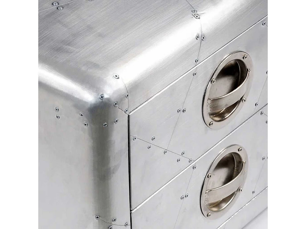 Aviator Beistelltisch Aluminium Vintage Flugzeug Stil