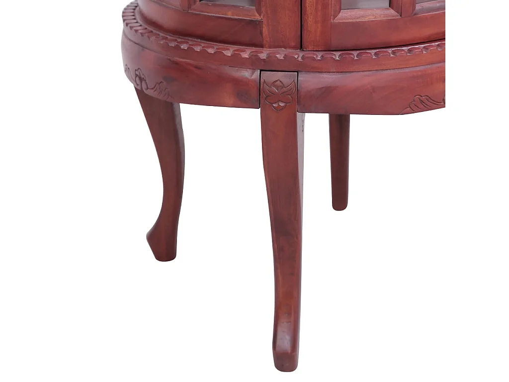 Vitrinenschrank Braun 50 x 50 x 76 cm Massivholz Mahagoni