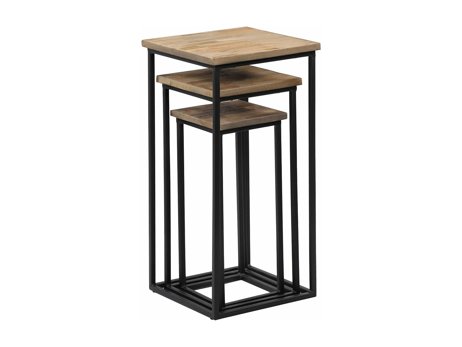 Beistelltisch-Set 3-tlg. Recyceltes Teak