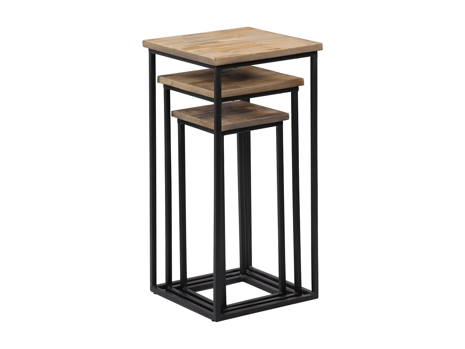 Plantentafelset gerecycled teakhout 3-delig