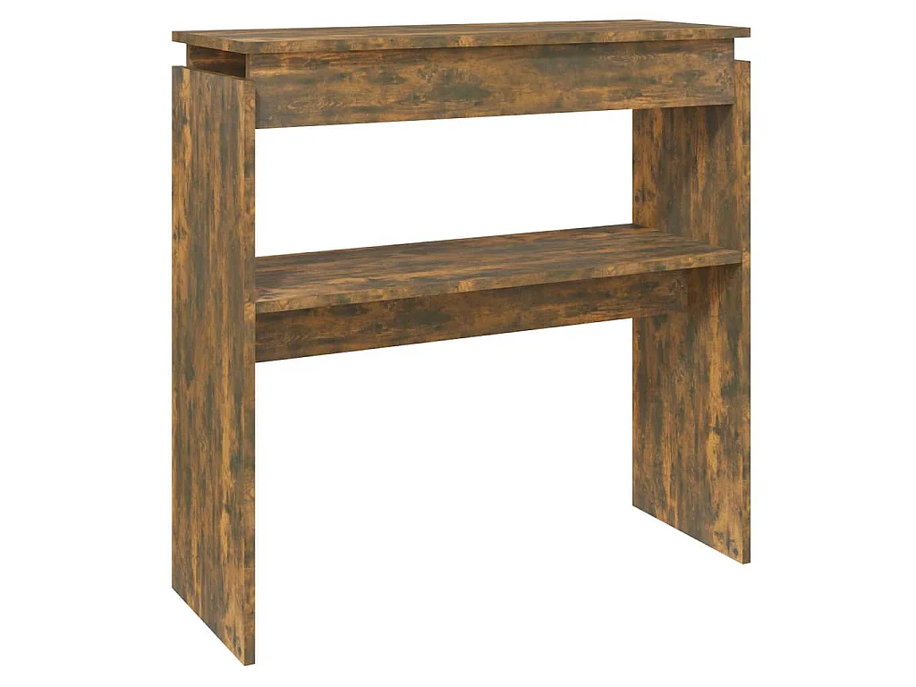 Table console Chêne fumé 80x30x80 cm Bois d'ingénierie