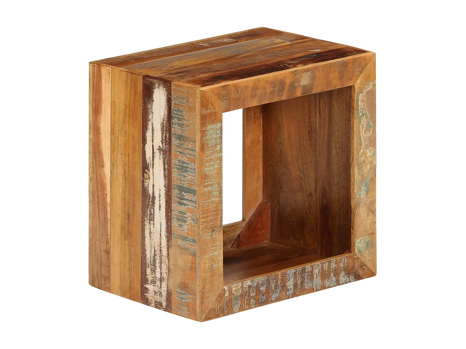 Hocker 40x30x40 cm Altholz Massiv
