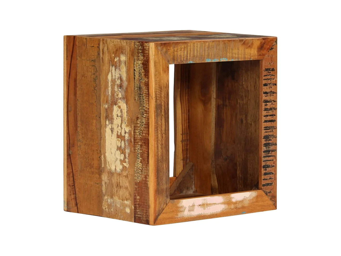 Tabouret 40x30x40 cm Bois de récupération solide