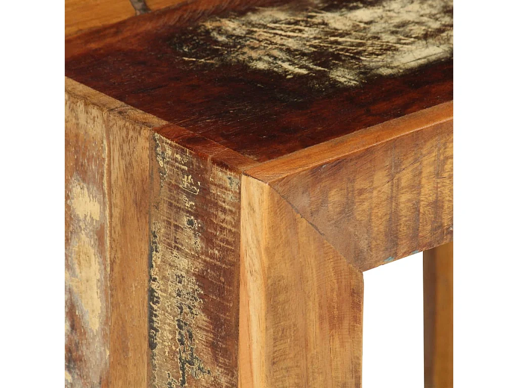 Sgabello in Legno Massello di Recupero 40x30x40 cm