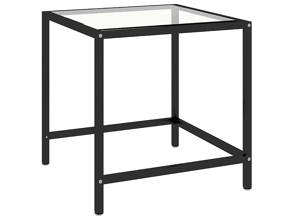 Tables à thé 2 pcs Verre trempé Noir