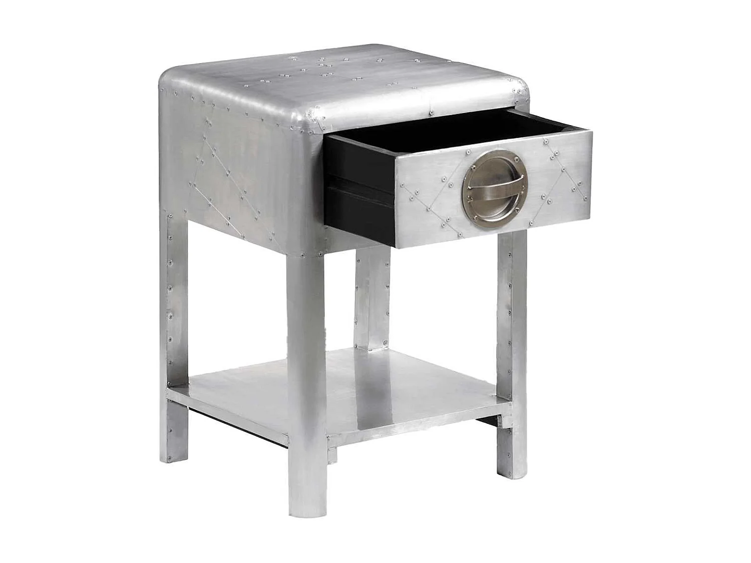 Table de coin avec 1 tiroir vintage Style d'aviation