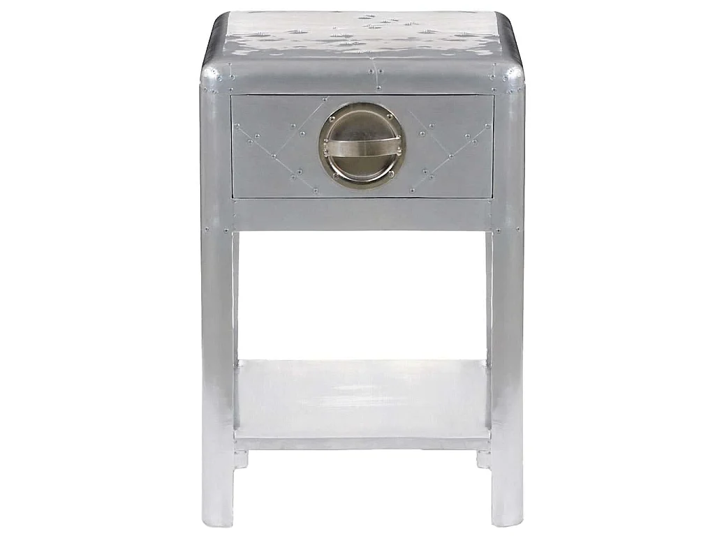 Bijzettafel met 1 lade vintage luchtvaartlook