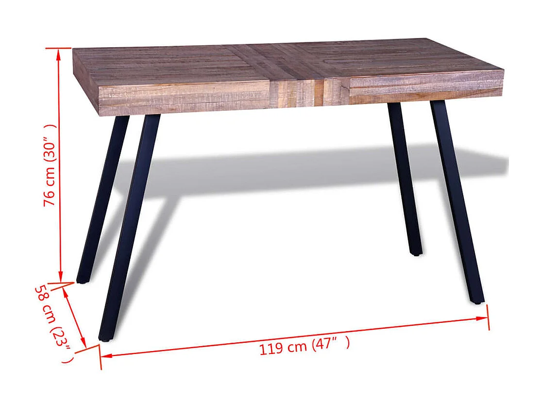 Mesa de teca reciclada