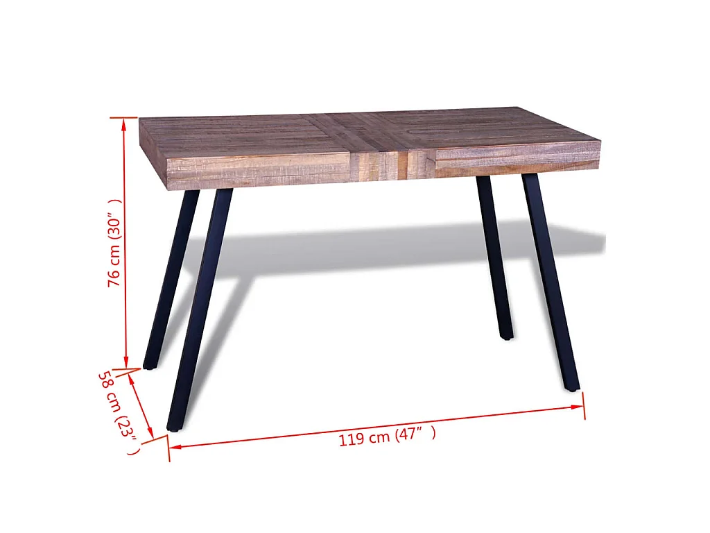 Mesa de teca reciclada