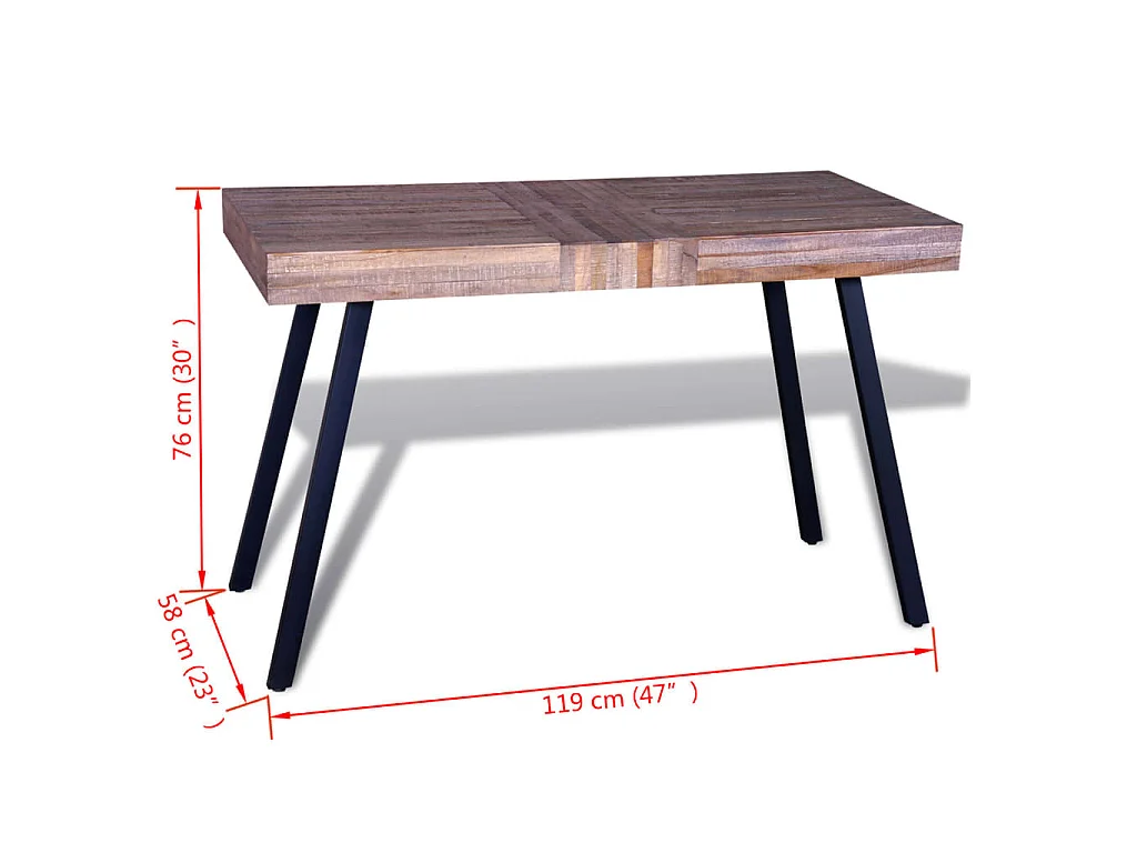 Mesa de teca reciclada