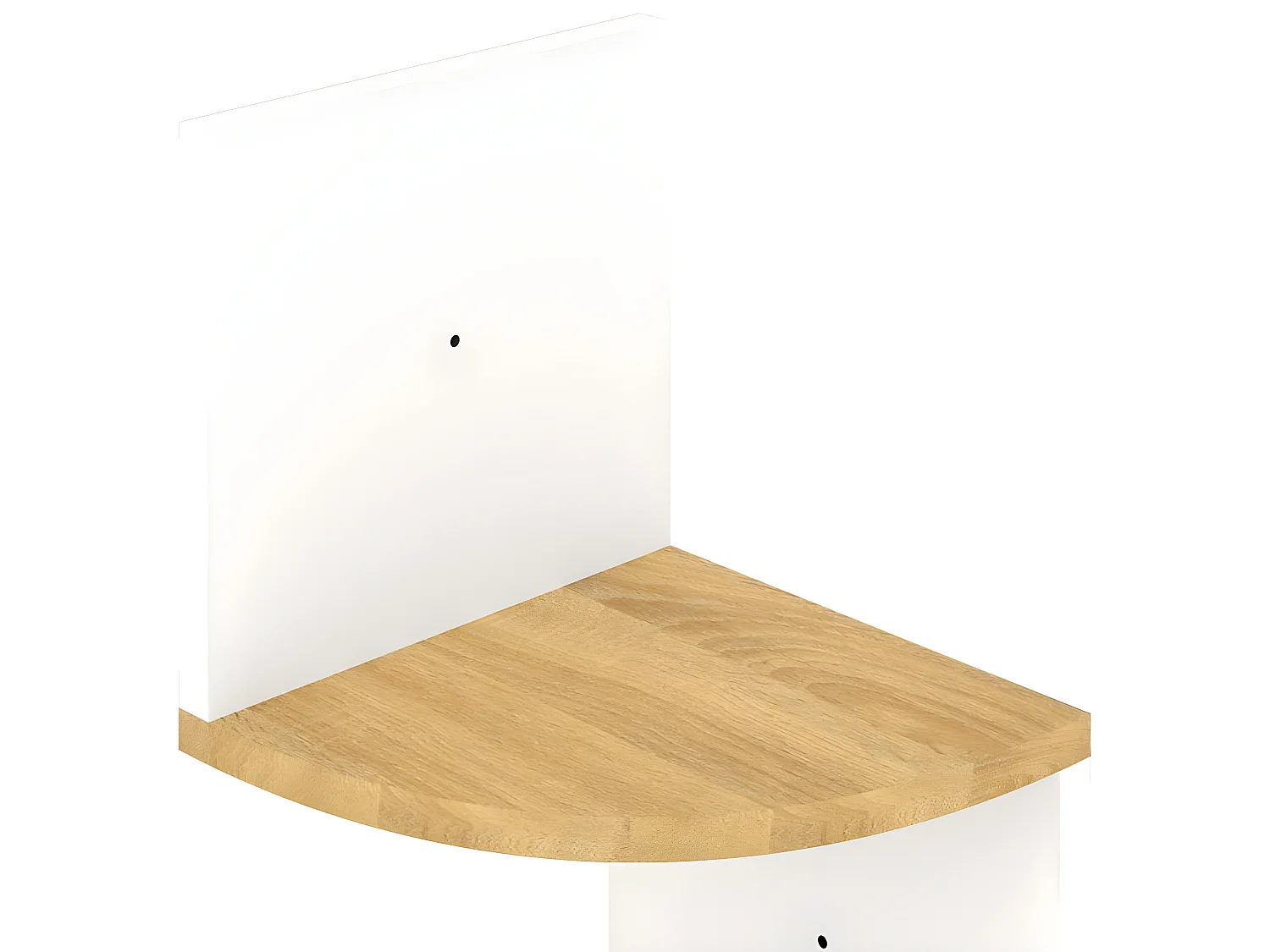 Hoekwandschap 19x19x123 cm bewerkt hout wit en sonoma eiken