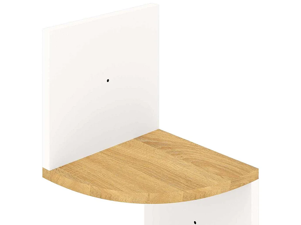 Scaffale Angolo Muro Bianco Rovere Sonoma 19x19x123 Multistrato