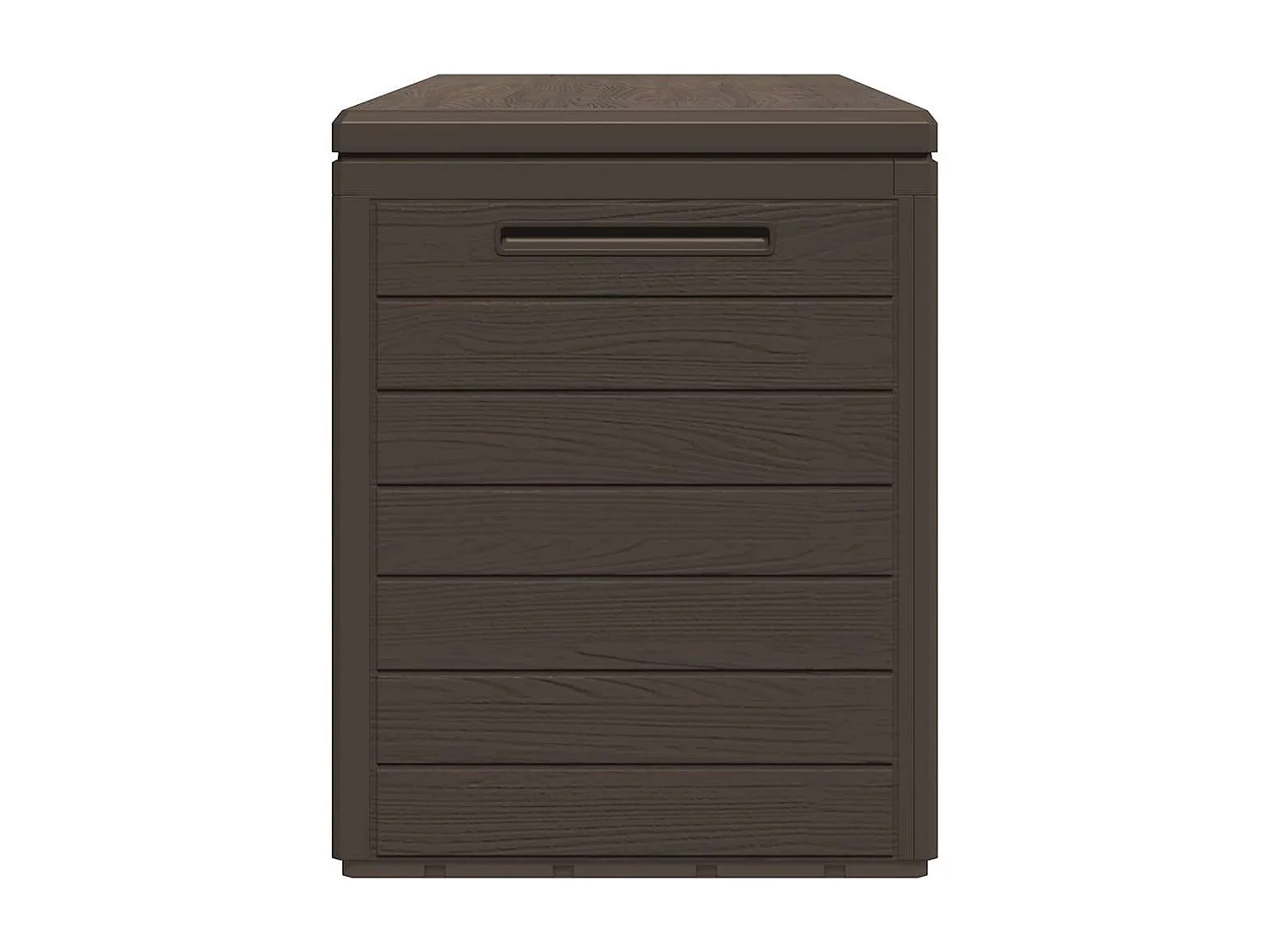Caixa de arrumação para jardim 116x44x55 cm castanho