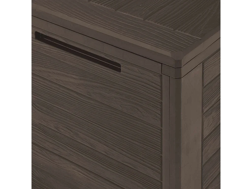 Caixa de arrumação para jardim 116x44x55 cm castanho