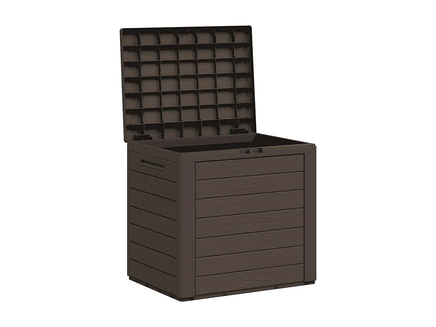 Boîte de stockage de jardin Marron 58,5x46x55 cm Polypropylène