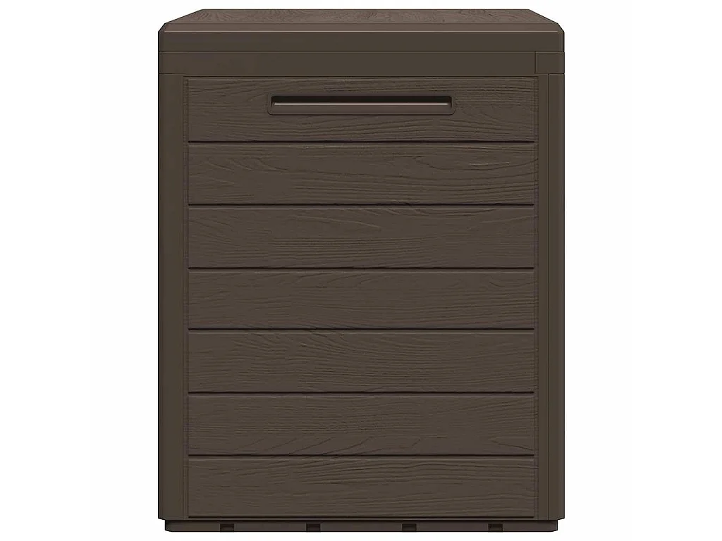 Caixa arrumação p/ jardim 58,5x46x55 cm polipropileno castanho