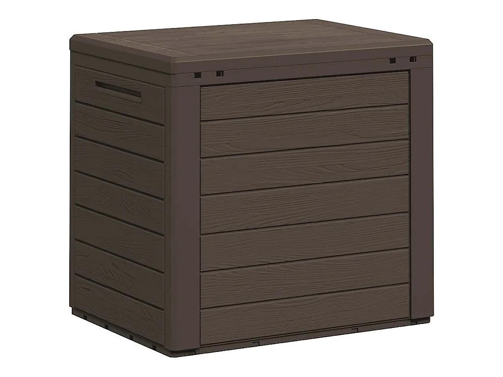 Caixa arrumação p/ jardim 58,5x46x55 cm polipropileno castanho