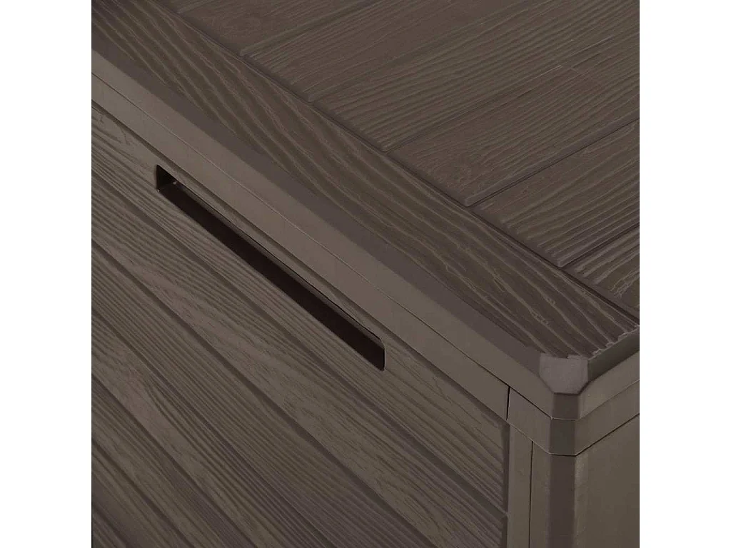 Caixa arrumação p/ jardim 58,5x46x55 cm polipropileno castanho