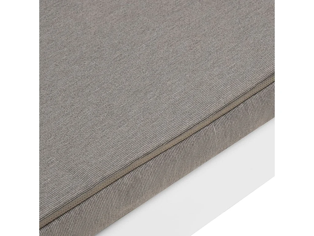 Banco lounge de jardim com almofadão plástico branco