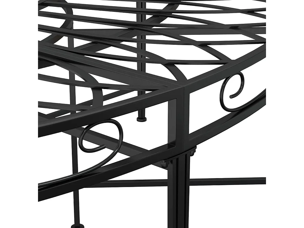 Banc circulaire tour d'arbre Ø160 cm Noir Acier