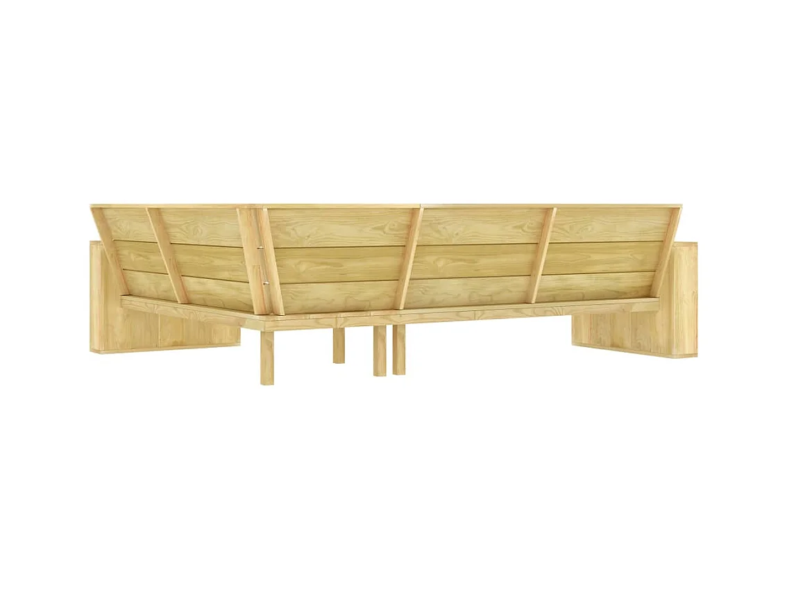 Banc d'angle de jardin 239 cm Bois de pin imprégné