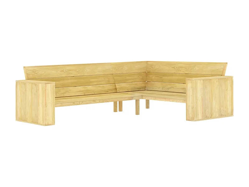 Banc d'angle de jardin 239 cm Bois de pin imprégné