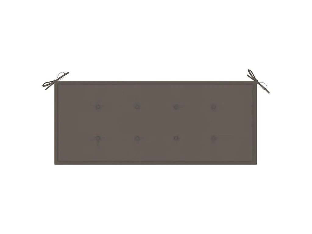 Banc de jardin pliable avec coussin 118 cm Bambou