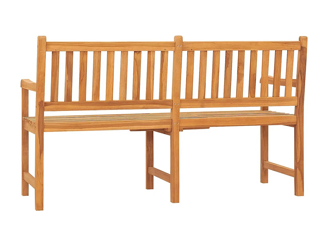 Panca Giardino 3 Posti con Tavolino 150 cm Legno Massello Teak