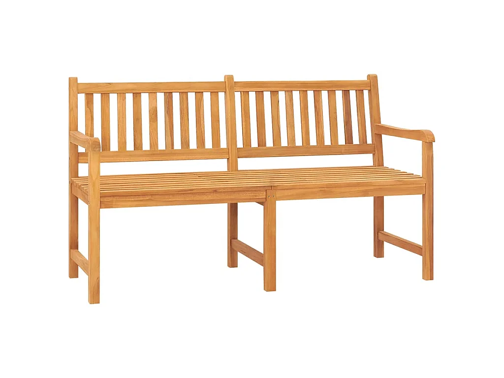 Gartenbank 3-Sitzer mit Tisch 150 cm Massivholz Teak