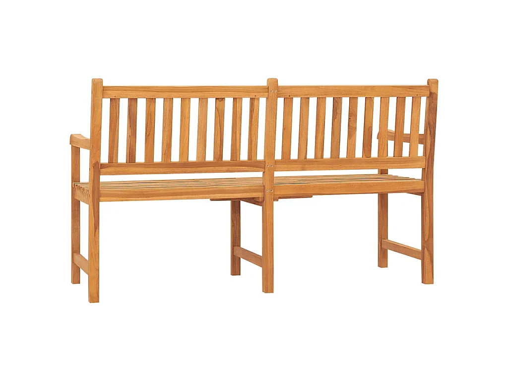 Gartenbank 3-Sitzer mit Tisch 150 cm Massivholz Teak
