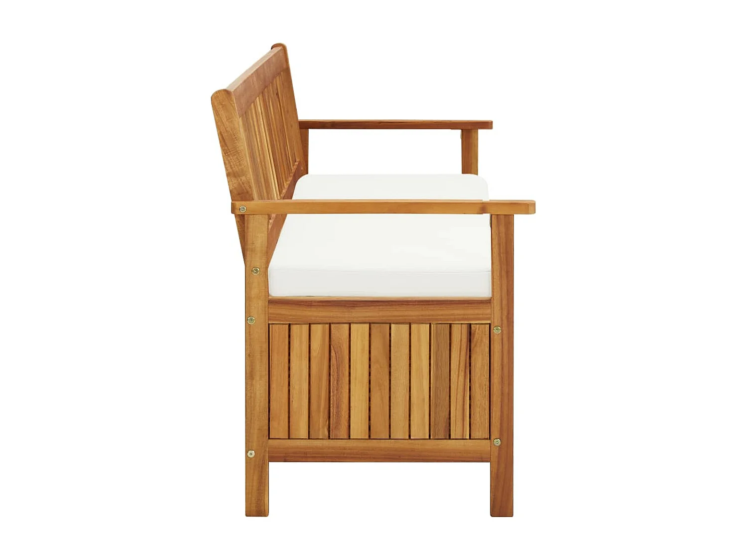 Banc de rangement avec coussin 170 cm Bois d'acacia solide