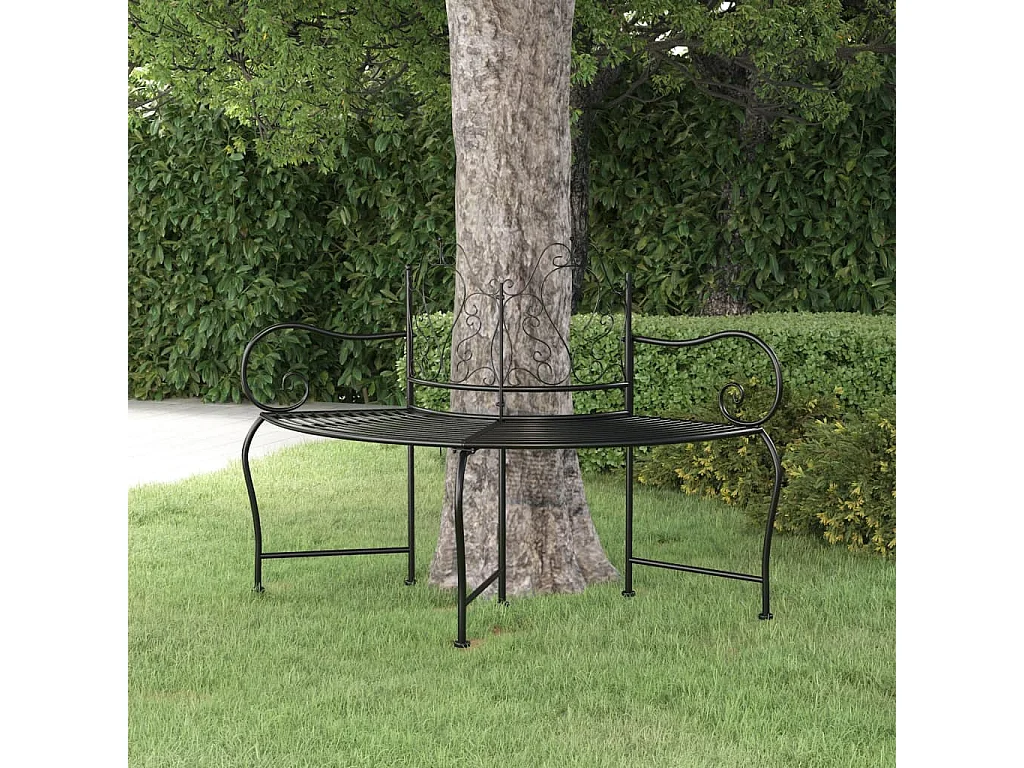 Boombank 150 cm staal zwart