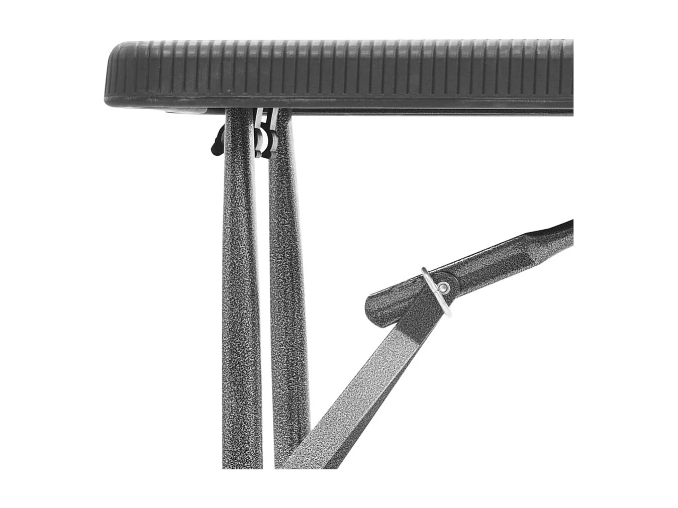 Bancs de jardin pliables lot de 2 180 cm PEHD Noir