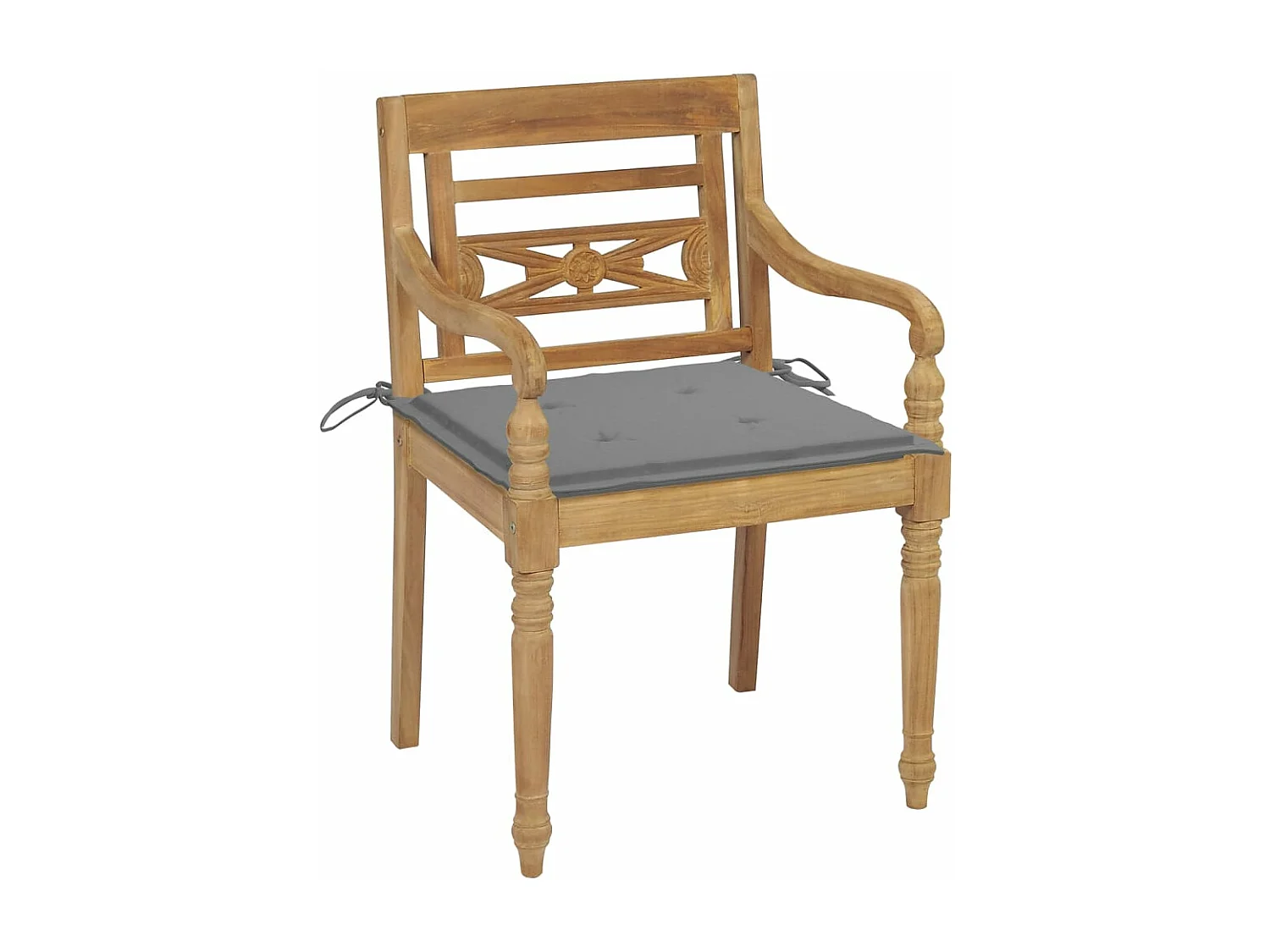 Chaises Batavia avec coussins lot de 8 Bois de teck solide