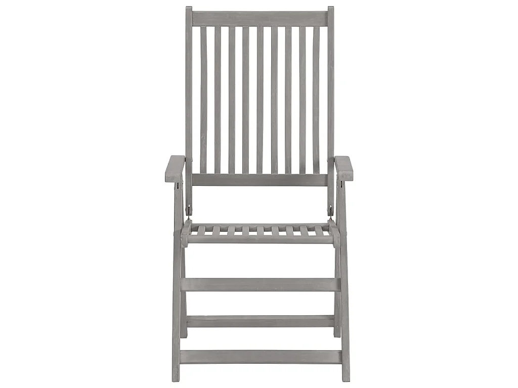 Verstellbare Gartenstühle 2 Stk. mit Auflagen Massivholz Akazie