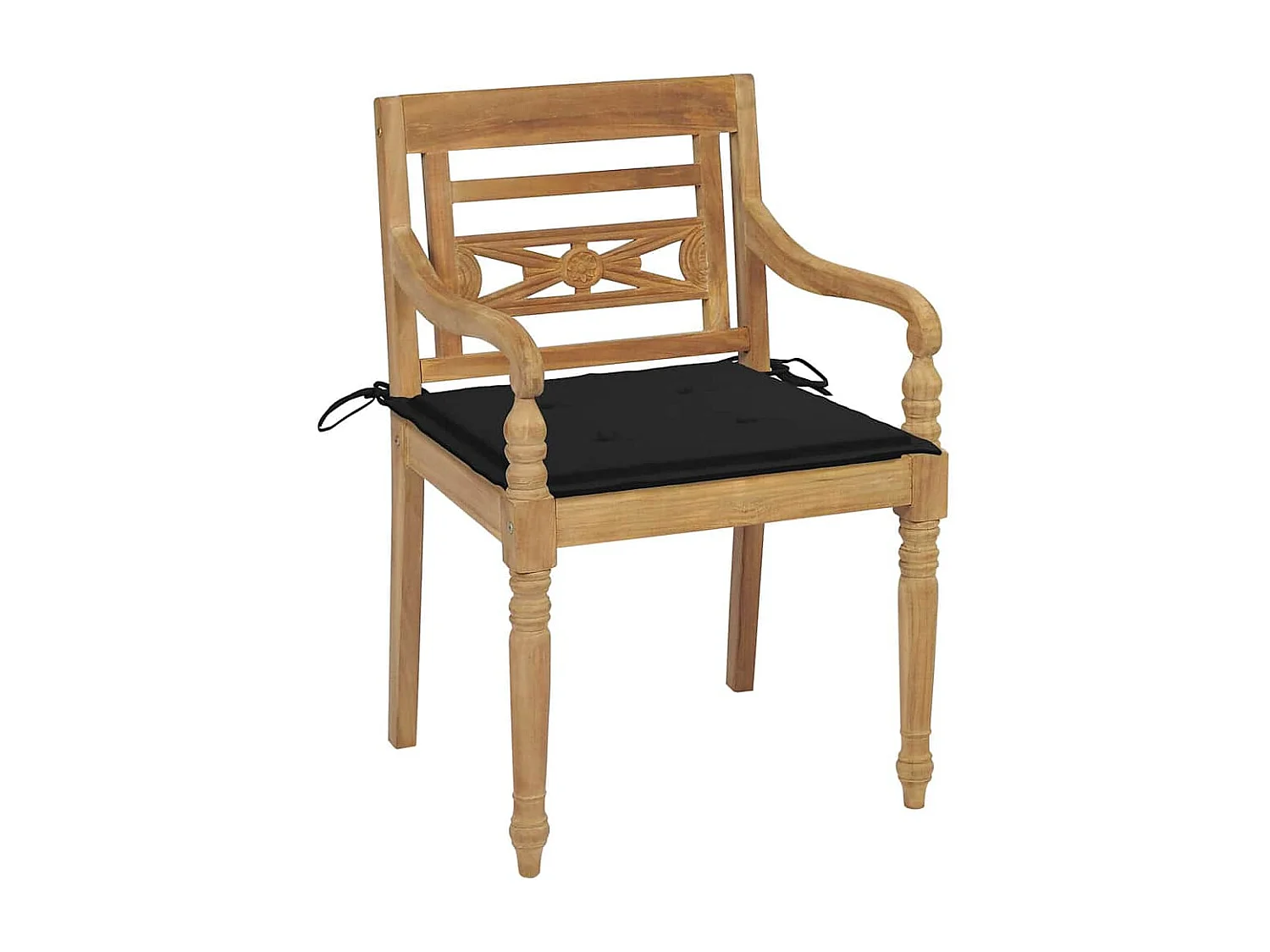 Chaises Batavia avec coussins lot de 8 Bois de teck solide