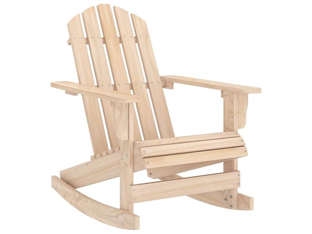 Sedia a Dondolo Giardino Adirondack in Legno Massello di Abete