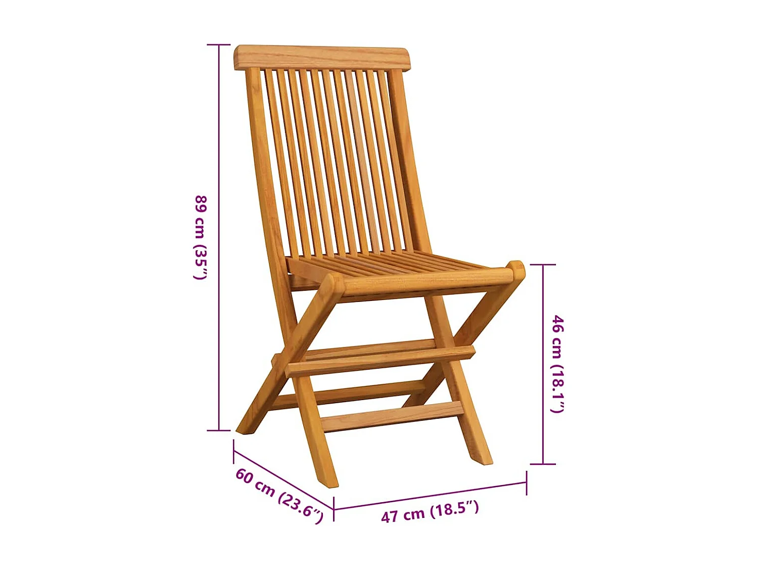 Chaises de jardin et coussins beige lot de 6 Bois teck massif