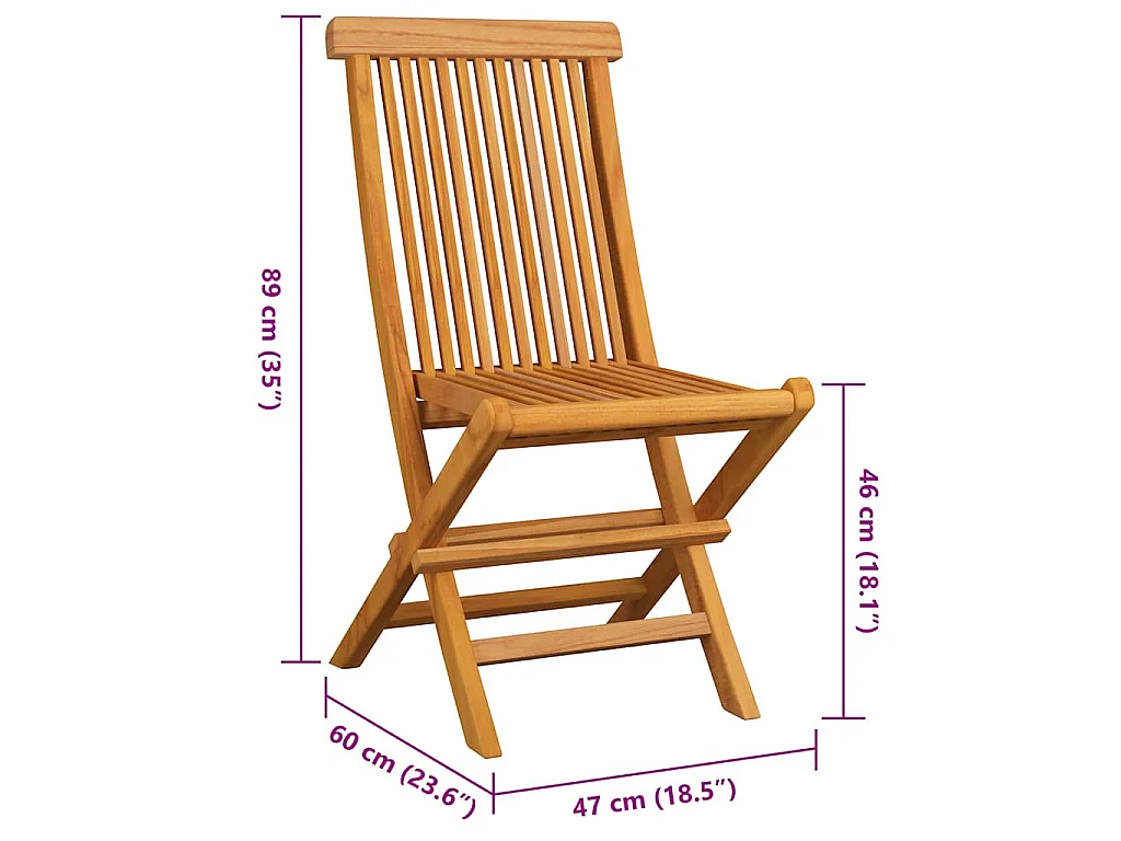 Klapstoelen met beige kussens, 6 stuks, massief teakhout
