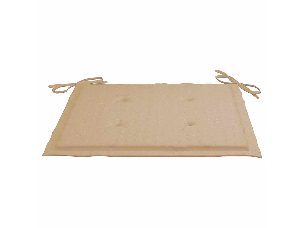 Klapstoelen met beige kussens, 6 stuks, massief teakhout