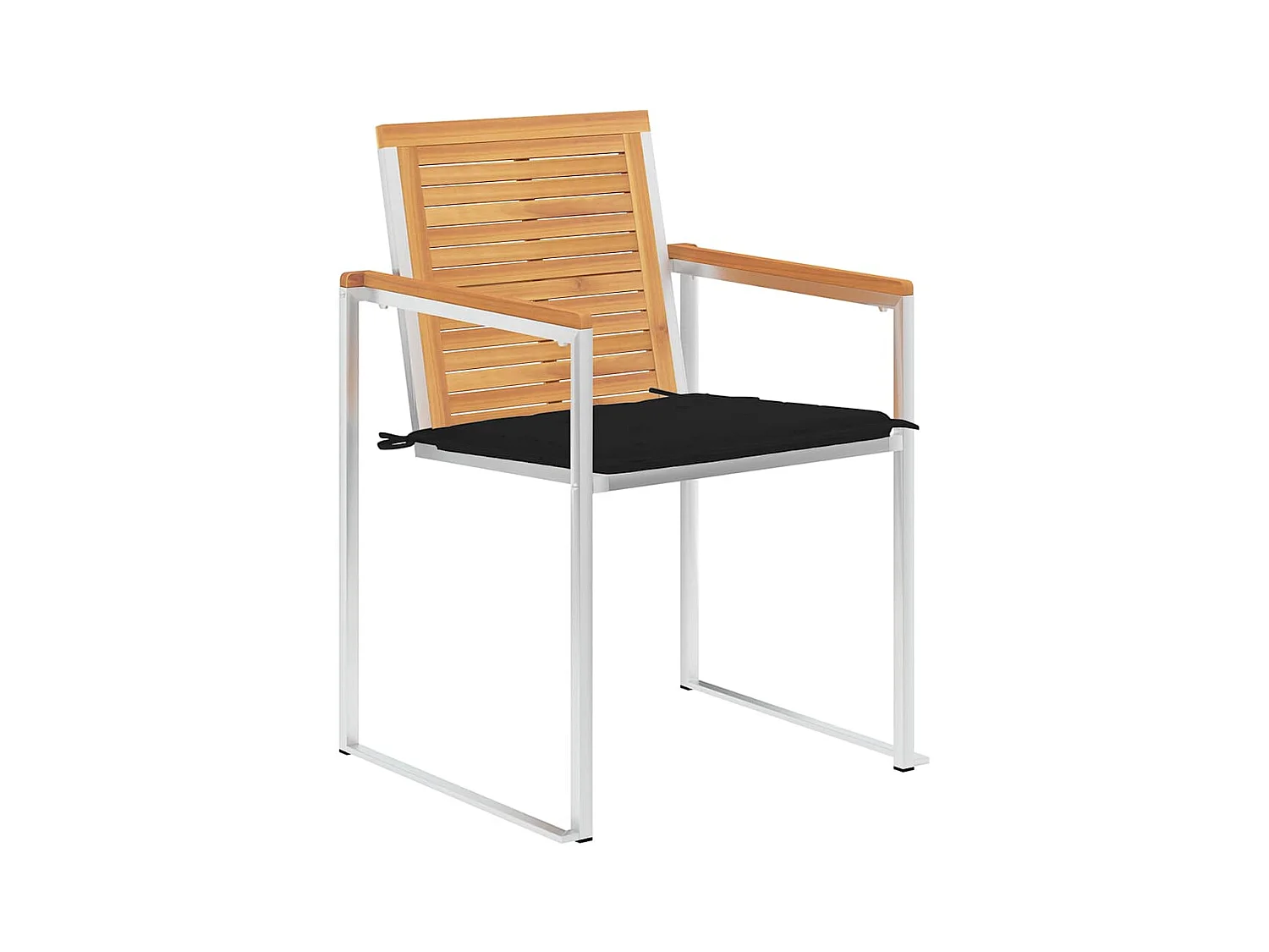 Chaises de jardin lot de 8 avec coussins Bois de teck massif