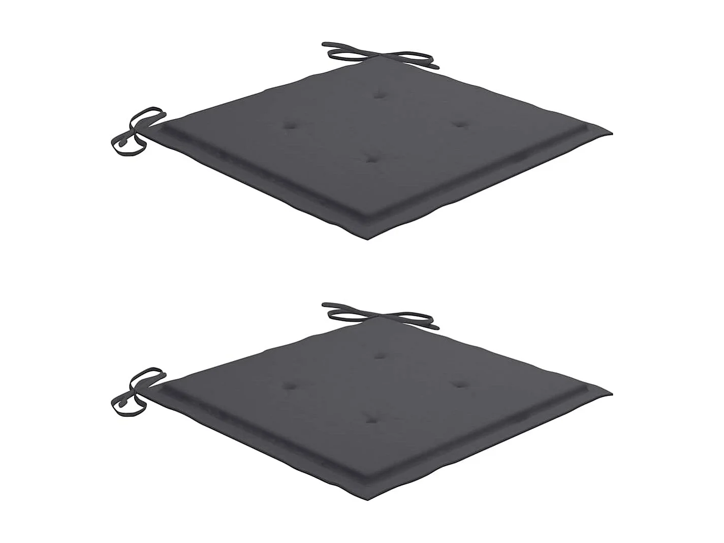 Stoelen Batavia 2 st met antracietkleurige kussens teakhout