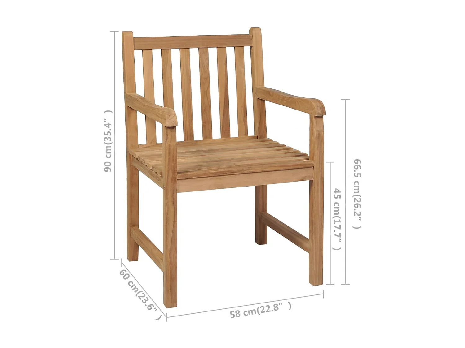 Gartenstühle 2 Stk. mit Roten Kissen Massivholz Teak