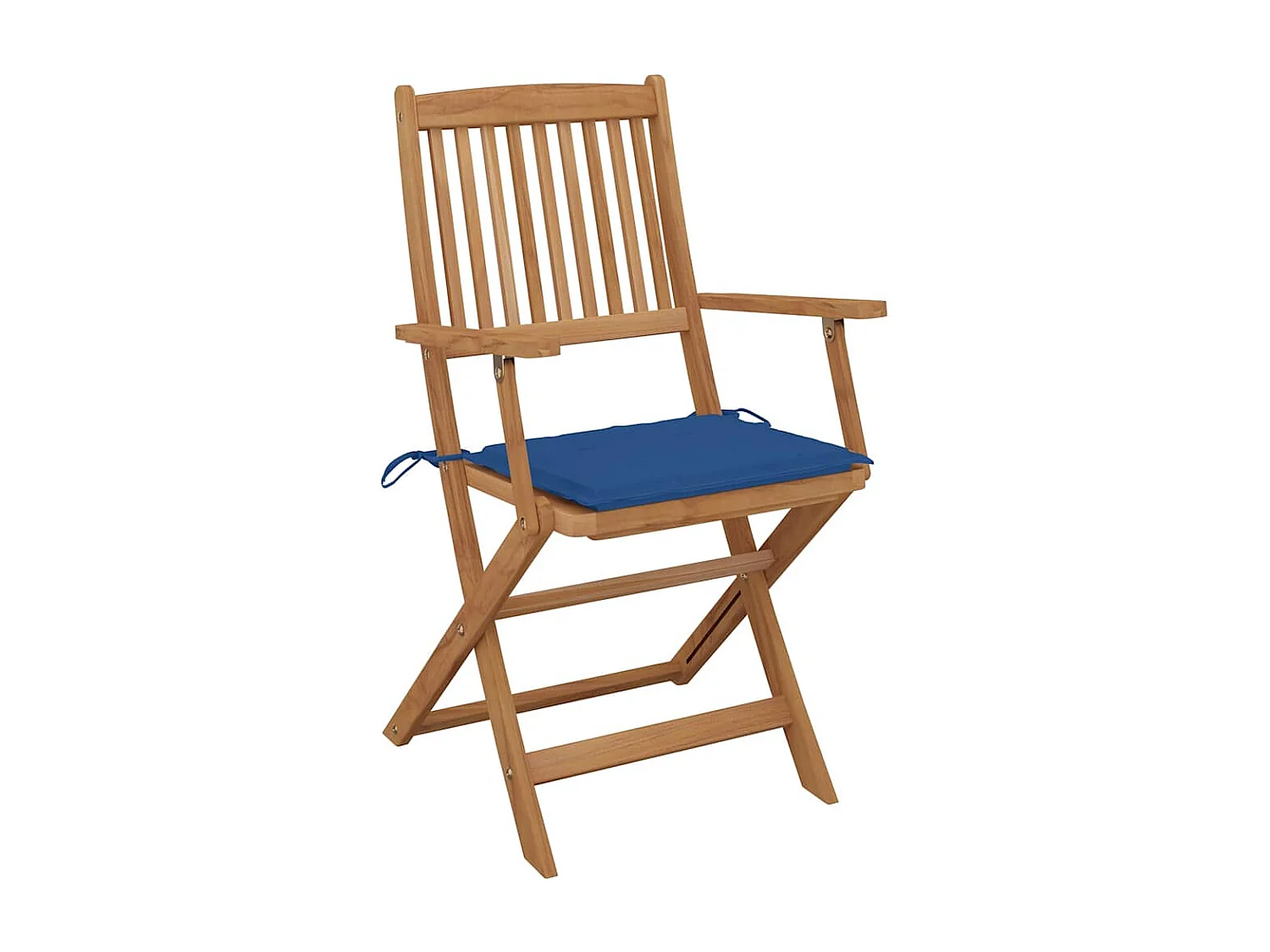 Chaises pliables de jardin lot de 4 avec coussins Bois d'acacia