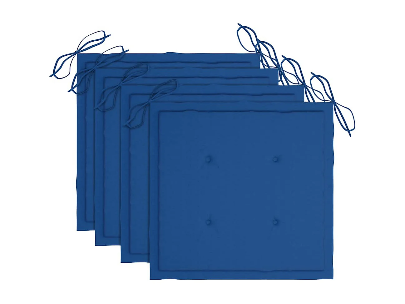 Cadeiras de jardim dobráveis c/ almofadões 4 pcs acácia maciça