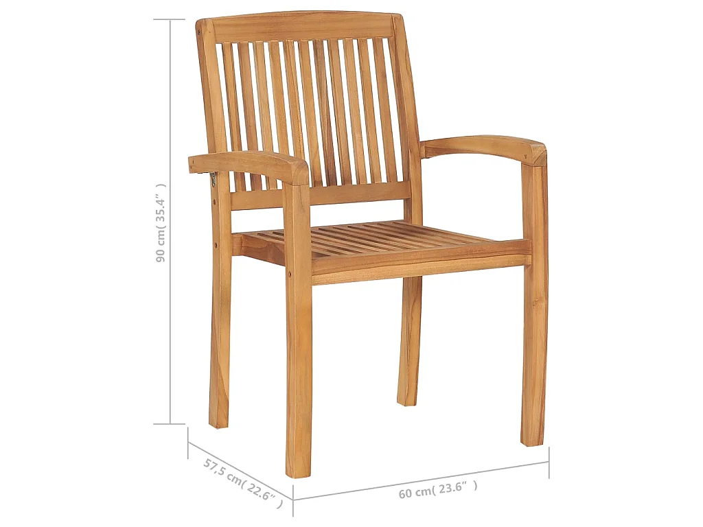 Chaises de jardin lot de 2 et coussins rouge Bois teck massif